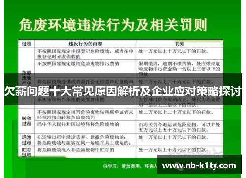 欠薪问题十大常见原因解析及企业应对策略探讨